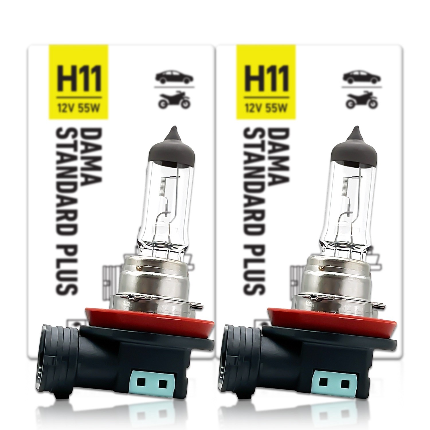 H11 Halogen Headlight Bulbs Low Beam Fog Light Replacement Pair 55W 12V DOT 2X