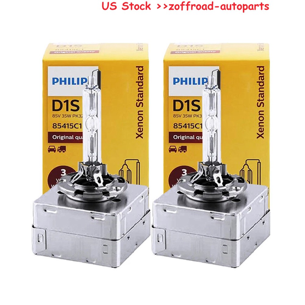 2x Genuine Philips D1S 85415C1 HID Xenon Headlight Bulbs OEM 4300K DOT Pair (2)