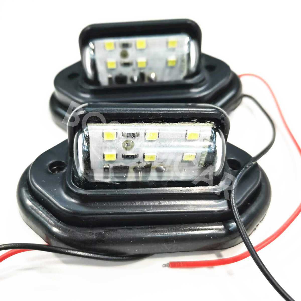 2 Pcs LED License Plate Lamp Tail Light For Car Boat Truck Waterproof 12-24V