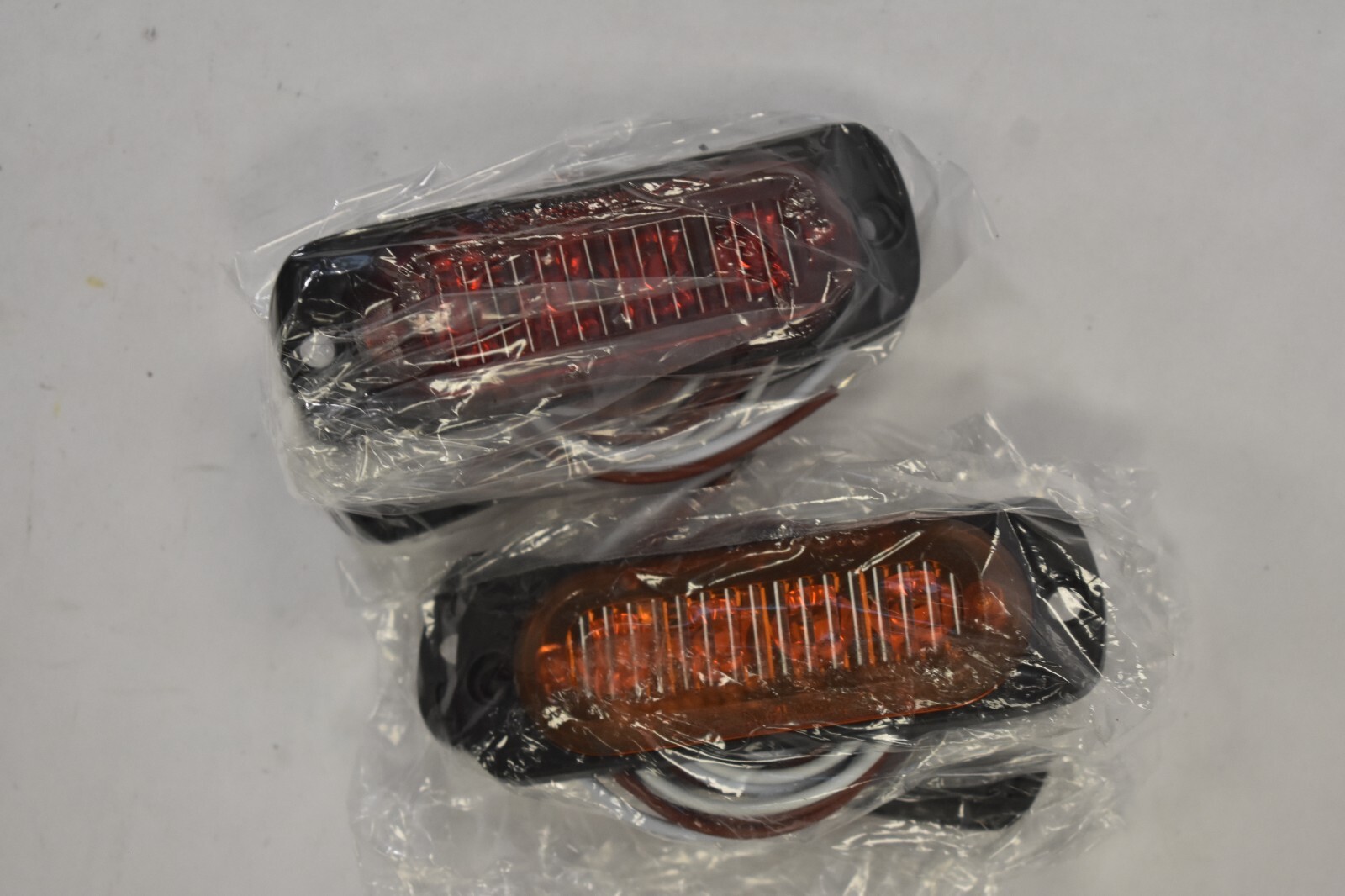 Aluminum Housing Red Amber LED Trailer Clearance & Side Marker Lights Lighting