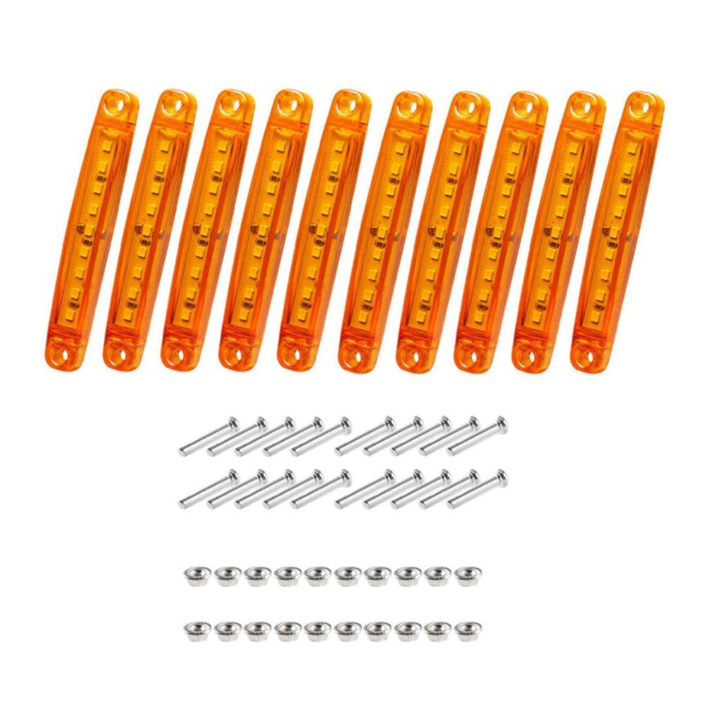 10X Amber LED Side Marker Lights Bullet Clearance Light Truck Trailer Wateproof