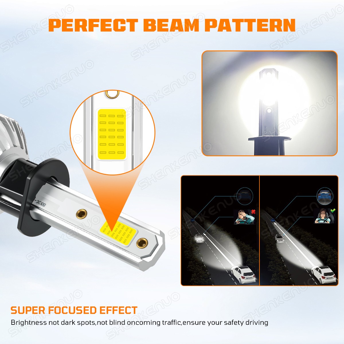 For BMW X5 07-2013 LED Headlight Hi/Low Beam Bulbs 6500K White Combo 4PCS