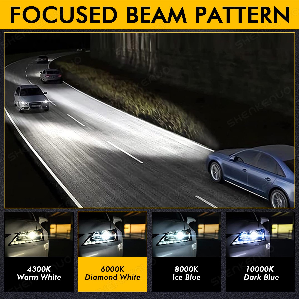 For BMW 740i 2012 Combo LED HID Headlight Hi/Lo Beam Fog Light Bulbs Kit