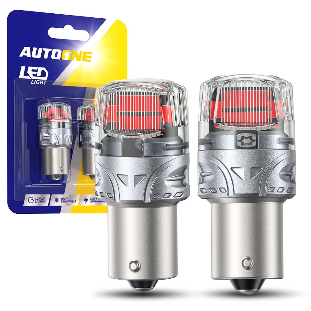 2x 1156 LED Tail Brake Stop Reverse Parking Turn Signal Light Bulb White 1000LM
