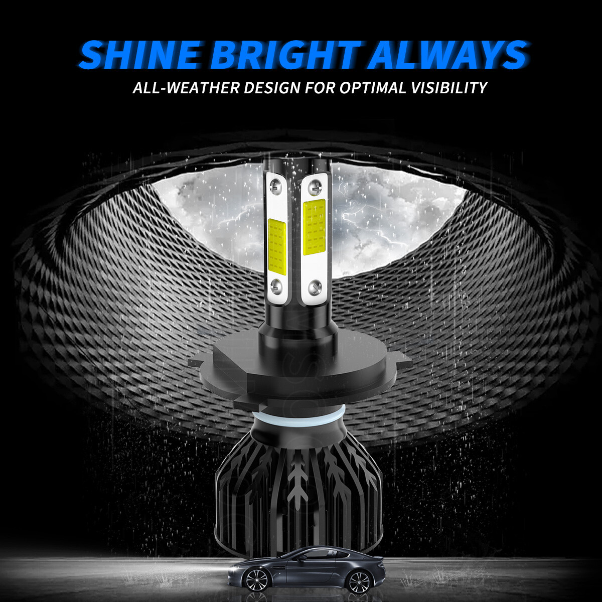 For Chrysler Town & Country 2005-2007 Cool White LED Headlight High Low Fog Beam