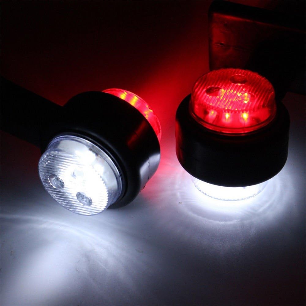 2×8-Led Side Marker Lights Stalk Outline CARAVAN Lamp Trailer Truck 12/24V