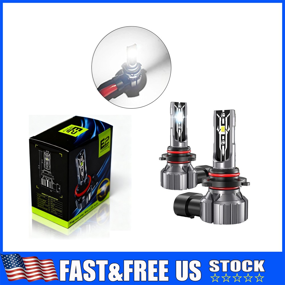 9006 LED Headlight Bulb Conversion Kit Low Beam White Super Bright 6500K 2PCS