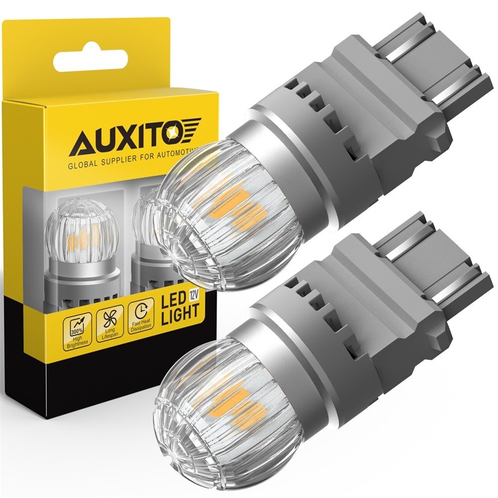 AUXITO 3157 3156 Amber Yellow LED Signal Turn Parking Bulbs Light Error Free HUS