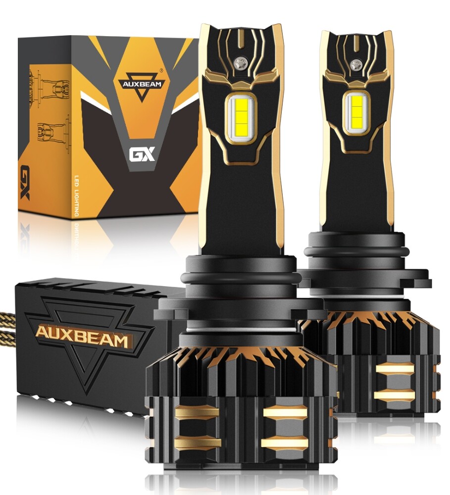 AUXBEAM 9005 9006 LED Headlight Bulbs Combo High Low Beam 6500K Super Bright 4X