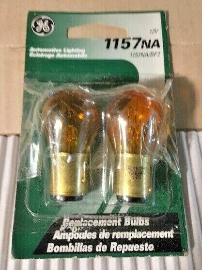 2 EACH GE Amber 1157NA 12V Turn Signal Bulbs NEW USA OR EUROPE MADE SEE NOTES