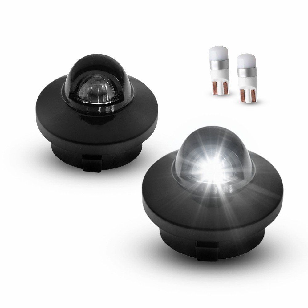 2PCS Rear License Plate Light Housings & LED Bulbs For 1997-2002 Ford Expedition
