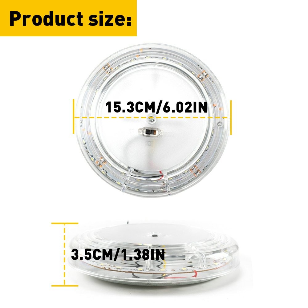 12V Light LED Interior Light for Ceiling RV/Caravan/Trailer/Boat Cool White USA