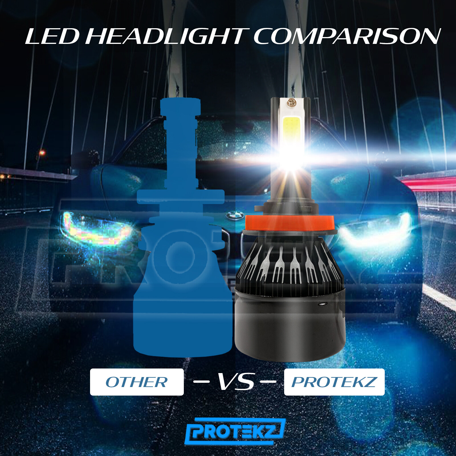 9012 H1R LED Headlight Kit 5Years Warranty Cooling Fan Hi Lo 800W 120000LM 6500K