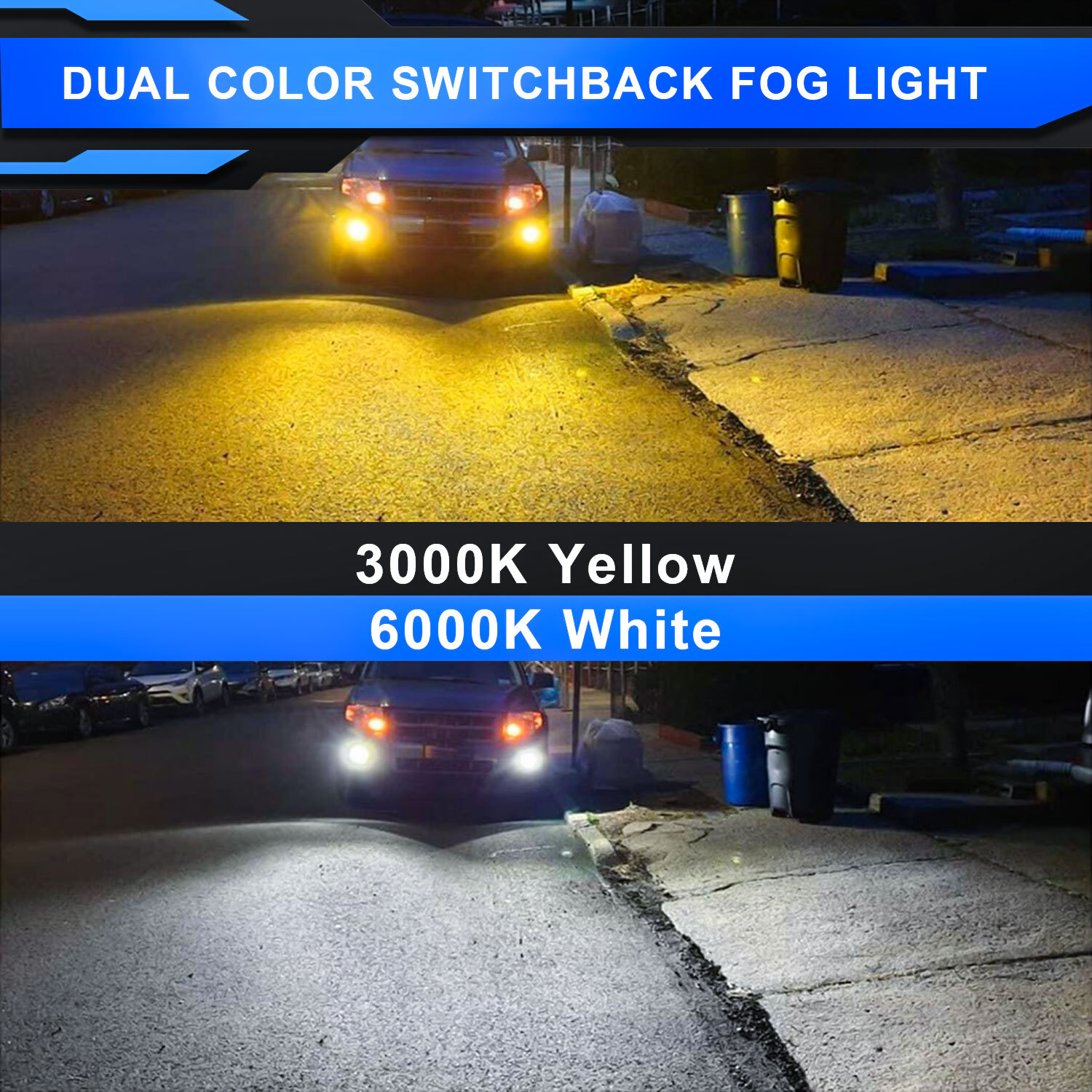 9006 Switchback Dual Color White YELLOW Daytime Running Light Bulb|Fog|Headlight