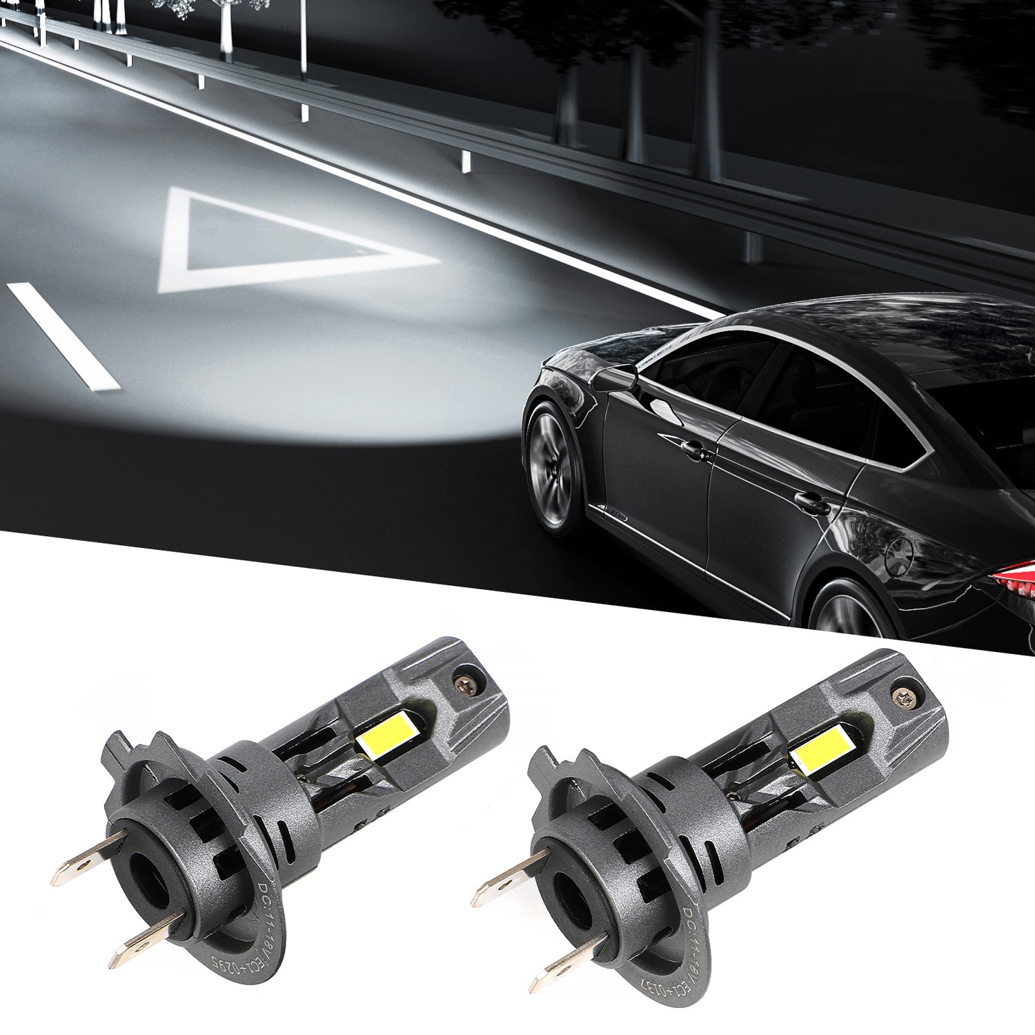 6500K H7 LED Headlight Bulbs Kit White High Low Beam Light Super Bright