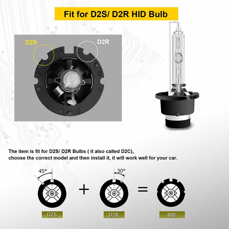 2x D2S D2R Factory OEM HID Xenon Replacement Headlight Bulbs 6000K Bright White