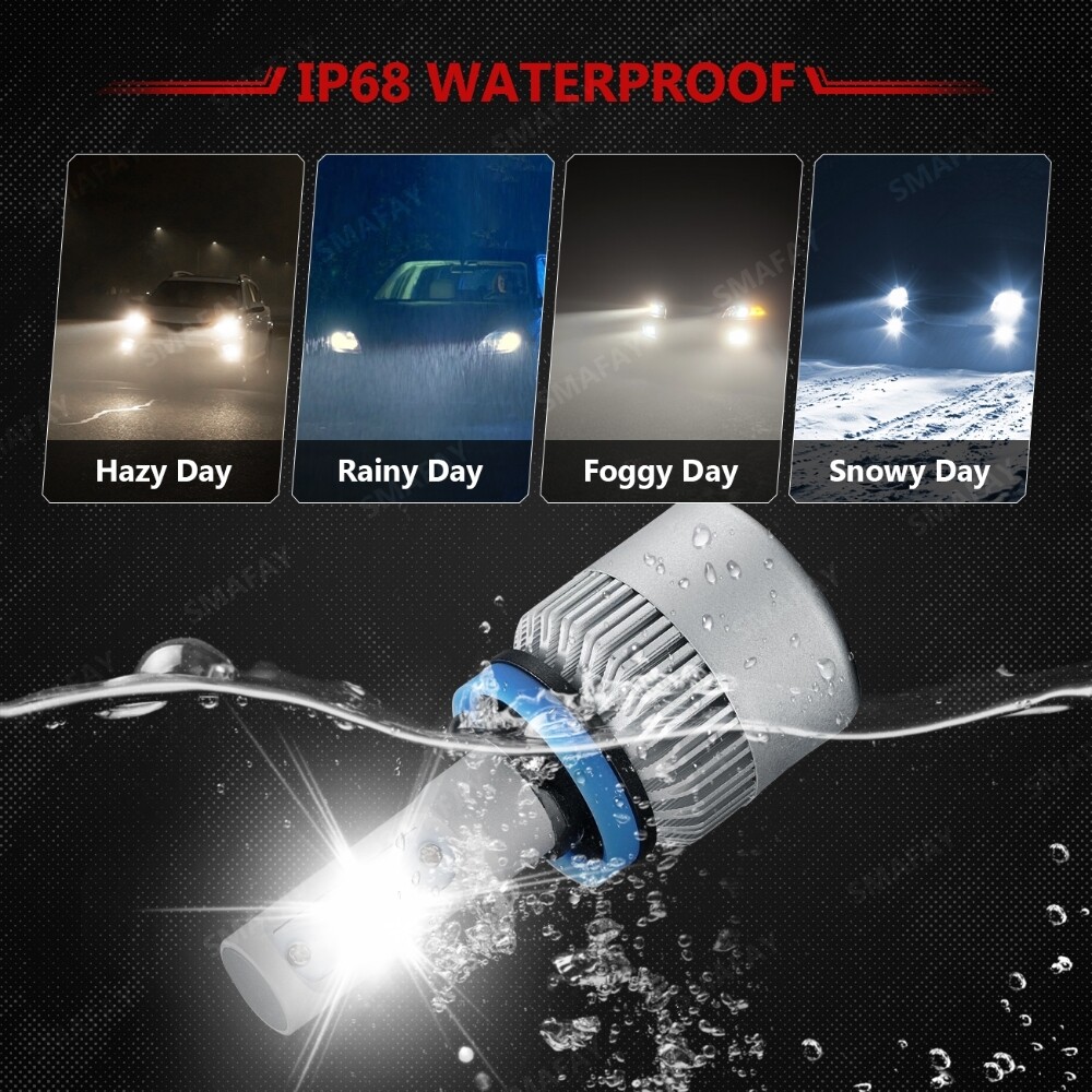 9005 9006 H11 LED Headlight Bulb 6500K for Silverado 1500 2500 3500 HD 1999-2024