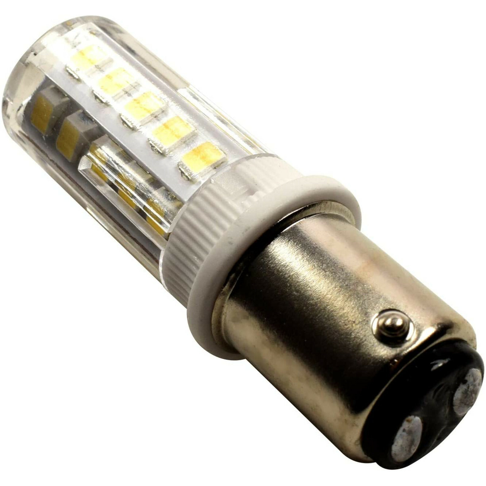 2-Pack HQRP 12V-24V DC BA15d Double Contact LED Bulb Replacement 1130 1176 1142