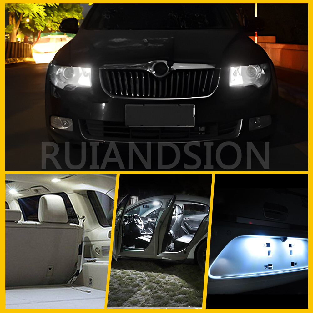 Ruiandsion T10 LED Bulb W5W Automotive Interior Lights 9V-30V AC/DC 600lm 4Color