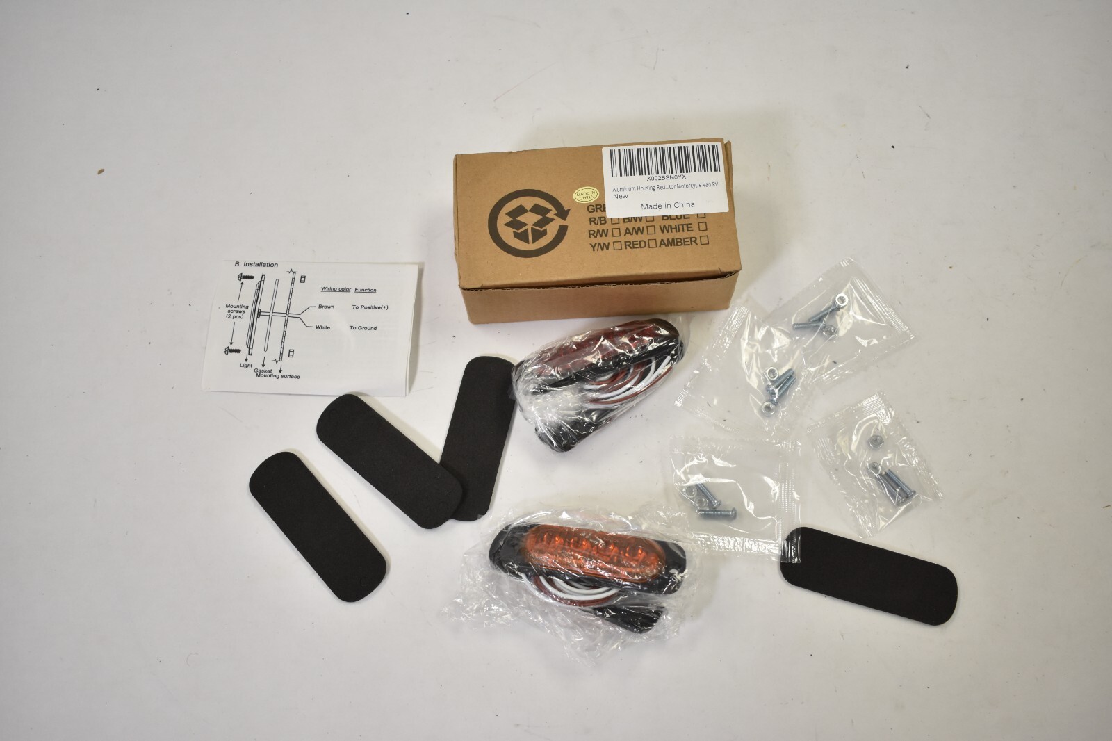 Aluminum Housing Red Amber LED Trailer Clearance & Side Marker Lights Lighting