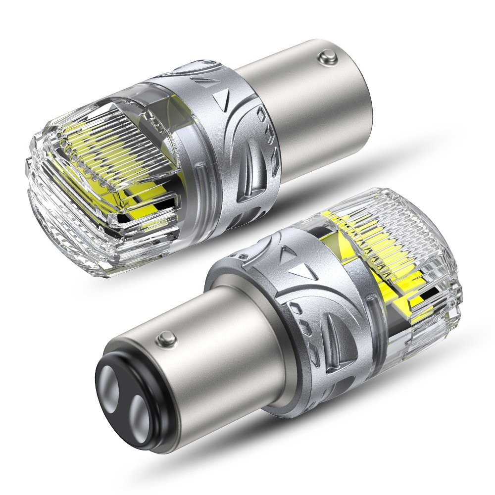 AUTOONE Super Bright 1157 White Bulb for Brake/ Turn Signal/ Parking/Tail lights