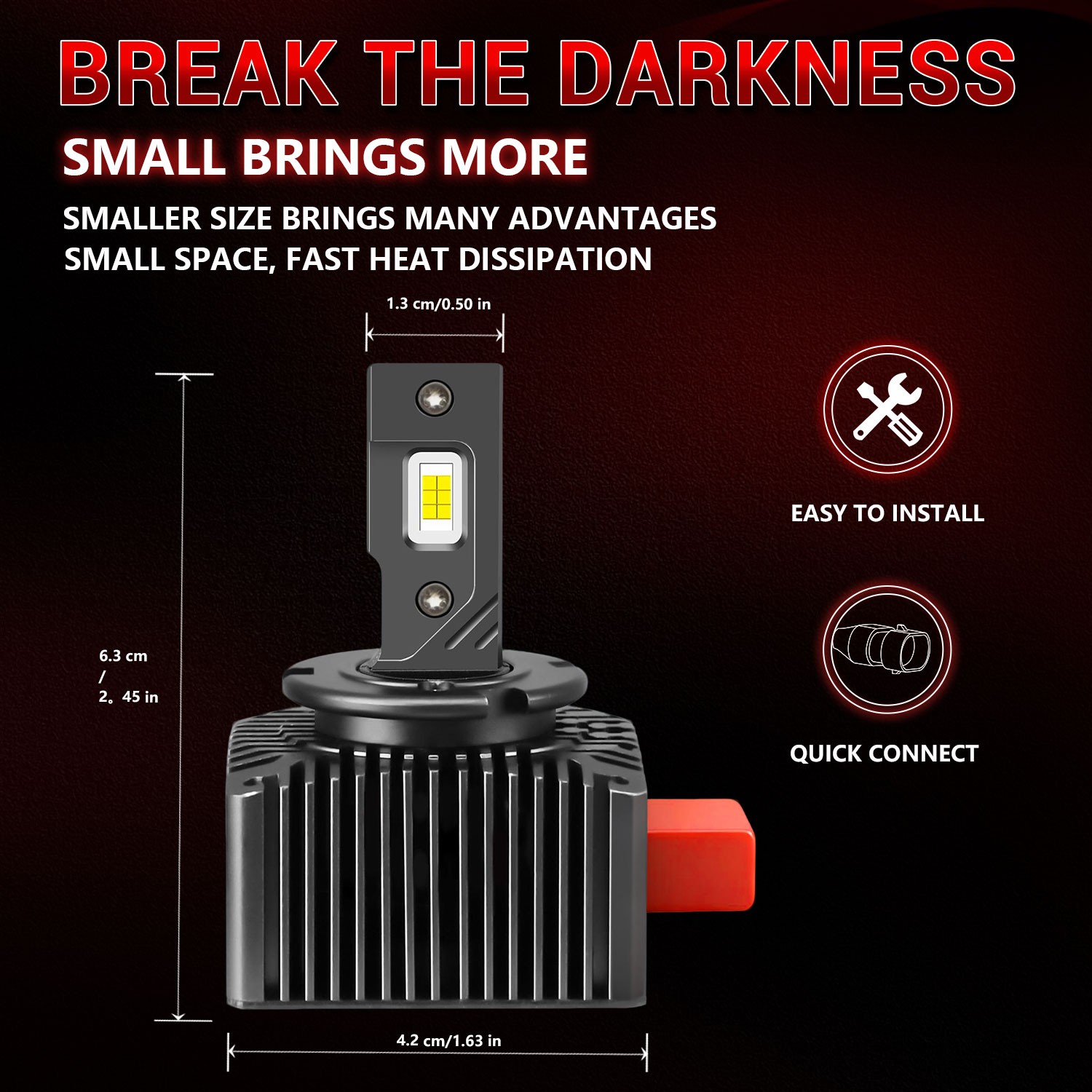 LED Headlight D5R D5S D5C Super Bright White Light Kit Plug&Play High Power