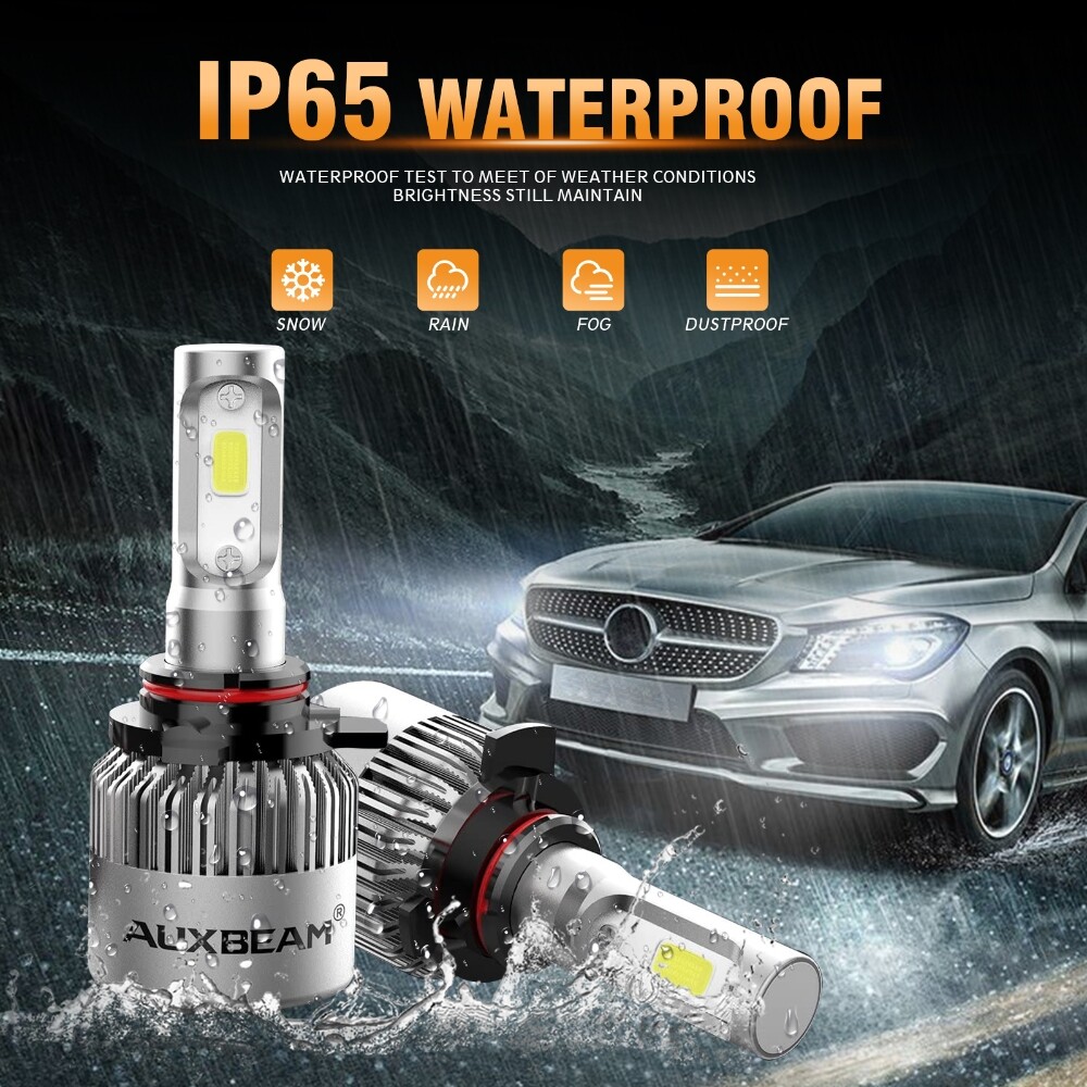 AUXBEAM LED Headlight Bulbs Conversion Kit 9005 High Beam FOG Light Bright White