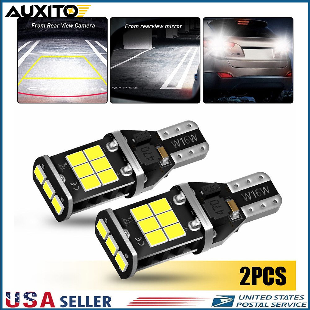 AUXITO T15 921 912 LED Reverse Backup Light Bulb 2400LM 6000K Super Bright M