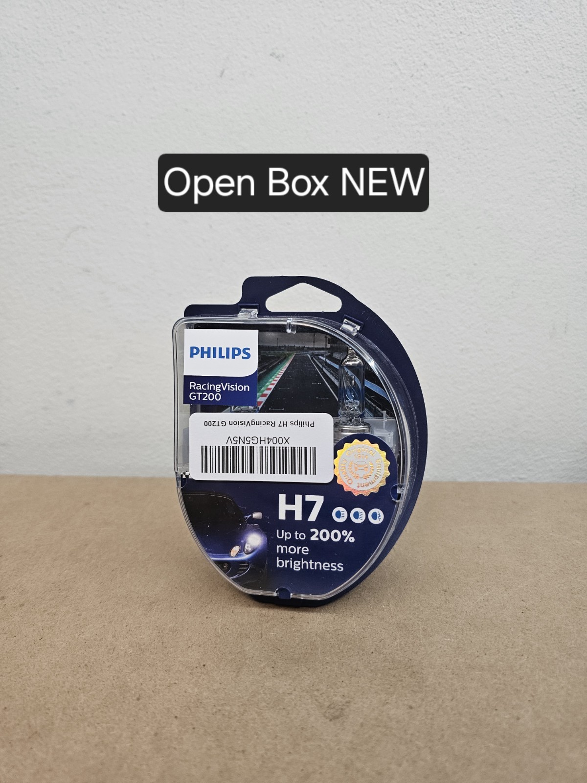 Philips H7 RacingVision GT200 Headlight Halogen Bulbs | 12972RGTS2 | Pack of 2