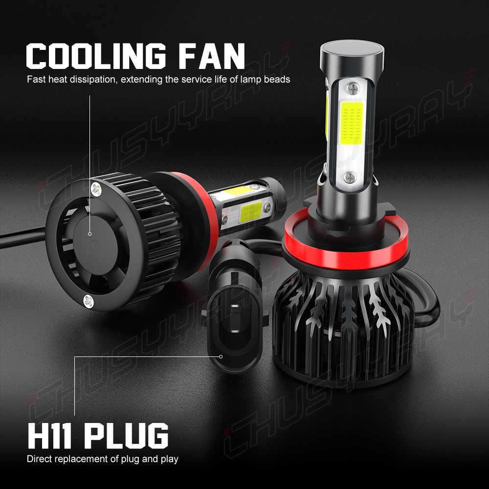 For GMC Canyon 2015 2016 2017 2018 – H11 LED Headlight Bulbs Kit Low Beam
