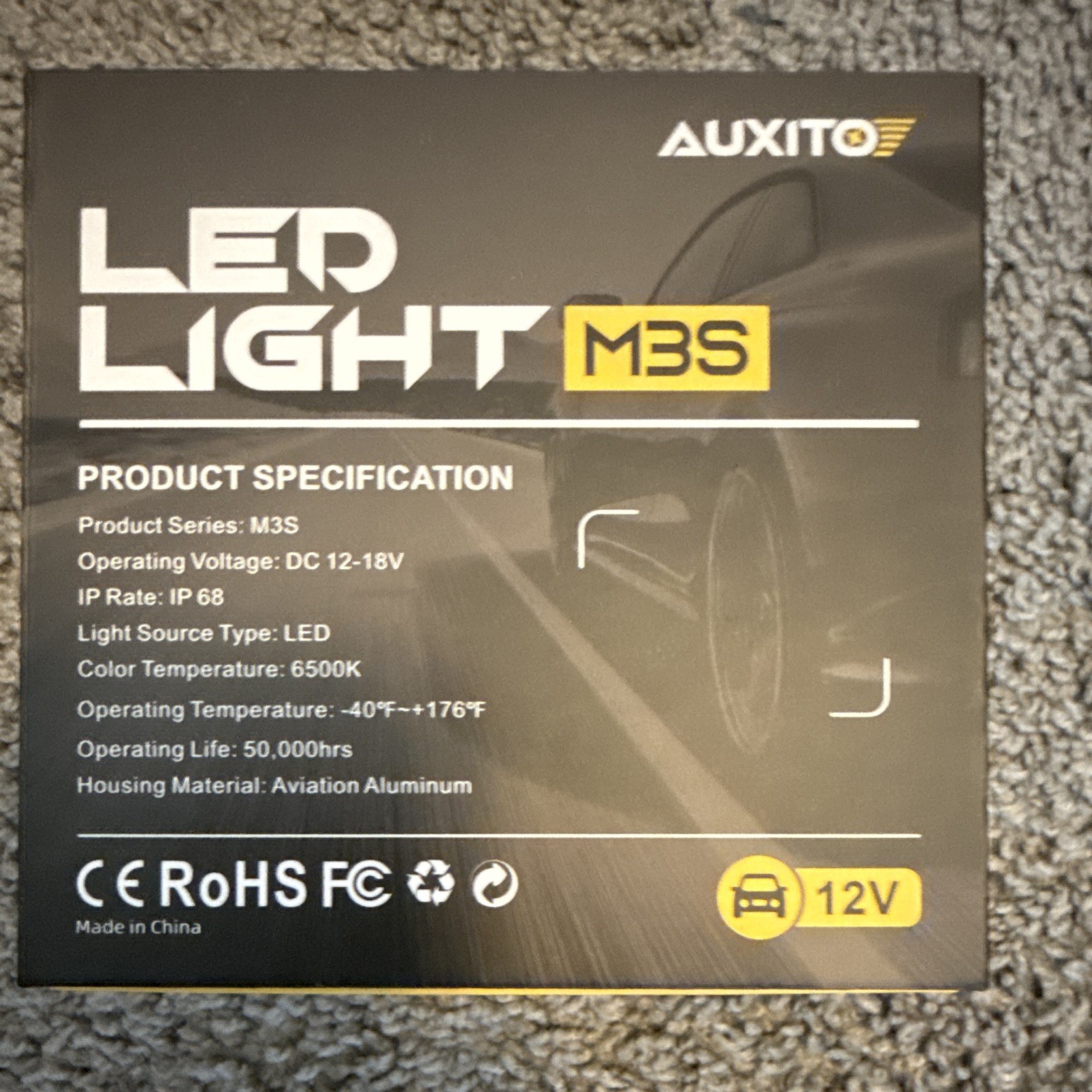 LED Lights for Car AUXITO PRODUCT SERIES M3S 2PCS DC 12-18V 9005/HB3