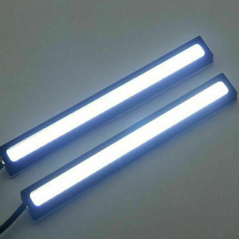 White 12V LED Strip DRL Daytime Running Light Fog COB Lamp Driving 10PCS 17cm