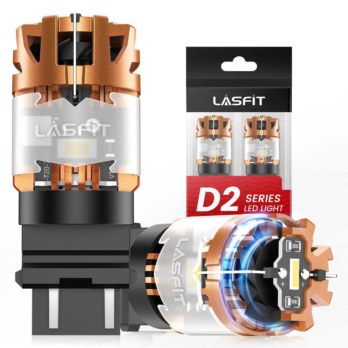 LASFIT 3157 3757 LED Reverse Backup Light Bulb Canbus Error Free 48W 6000K White