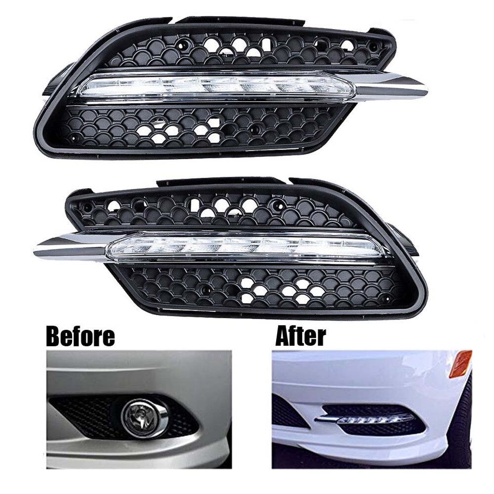 LED Daytime Running Light DRL Fog Light Lamp 08-11 For Benz W204 C300 C350 Sport