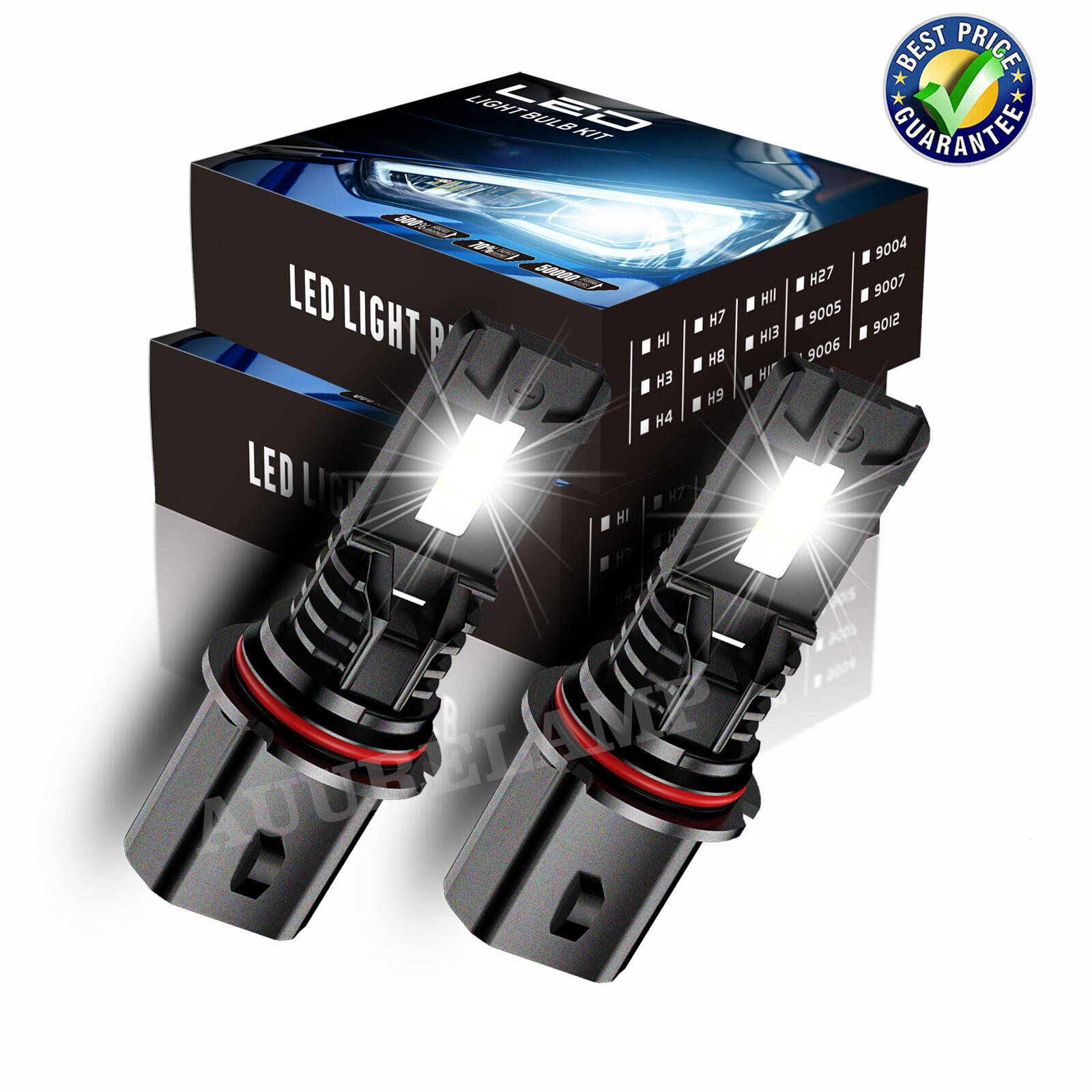 AQJ 9007 HB5 LED Headlight Bulbs High Low Beam 60000LM White Super Bright 2X
