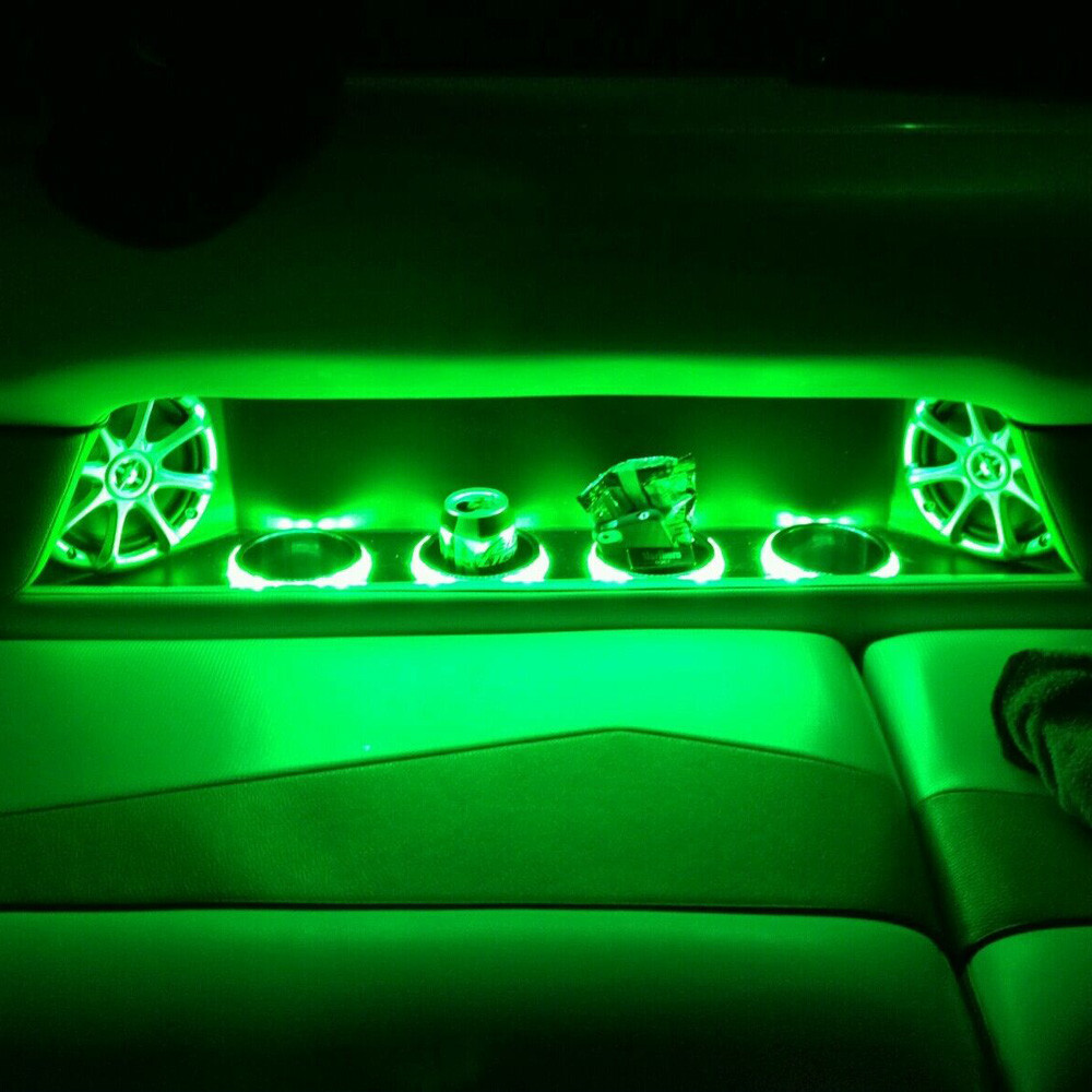 4pcs 6.5“ RGB LED Speaker Lights For Car Truck Audio 1/2“ Spacer Ring Lights