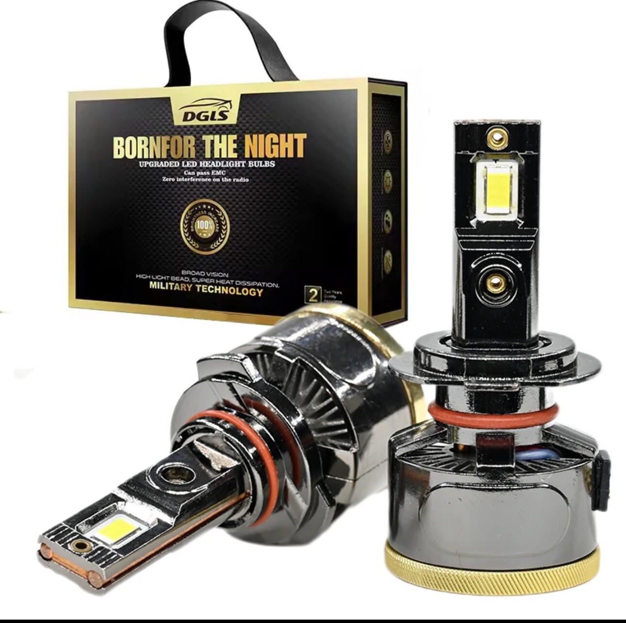 DGLS led Headlight Bulbs 9006, 40,000 Lumens 6500k Bright White 170 Watts