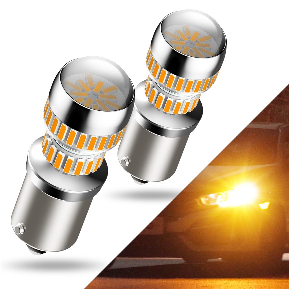 1156 LED Turn Signal Light Bulb Amber Yellow Anti Hyper Flash CANBUS 1~10Set