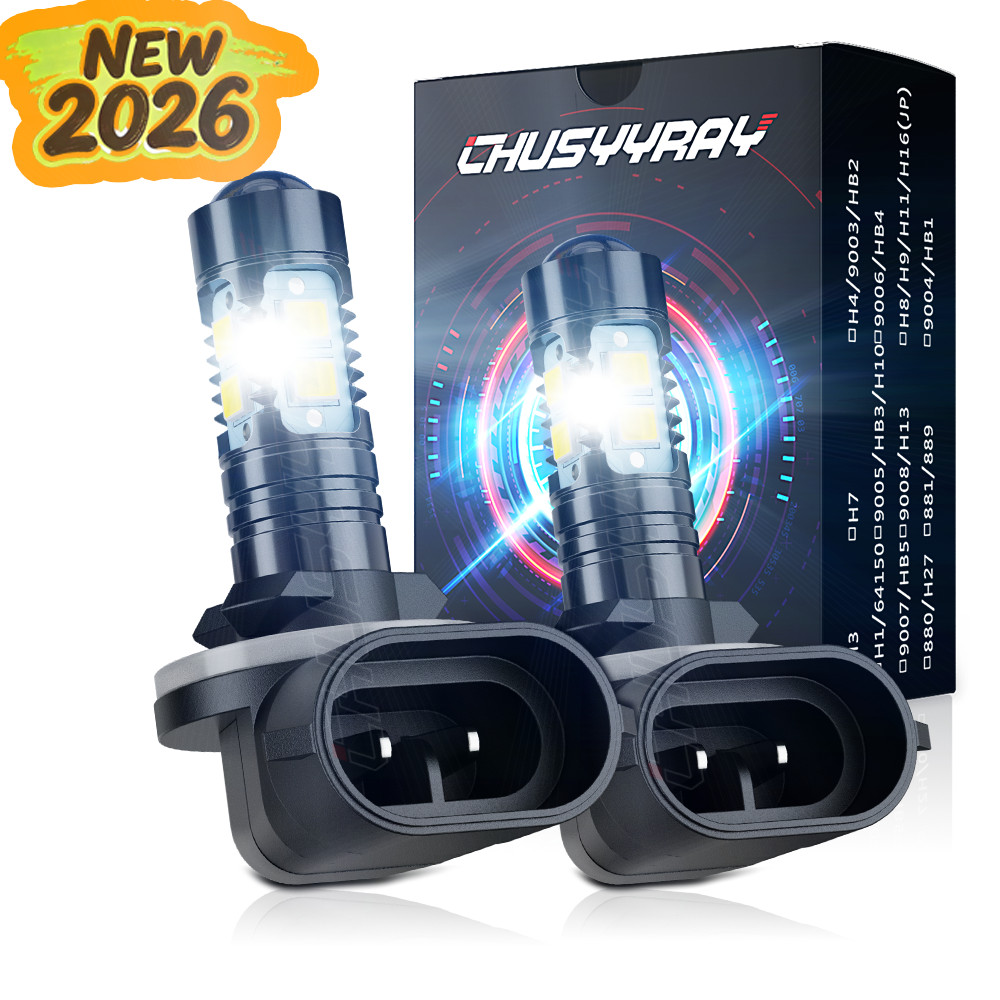 2 pack 881 LED Fog Light Driving Bulbs 862 886 889 894 896 898 Xenon White 6000K