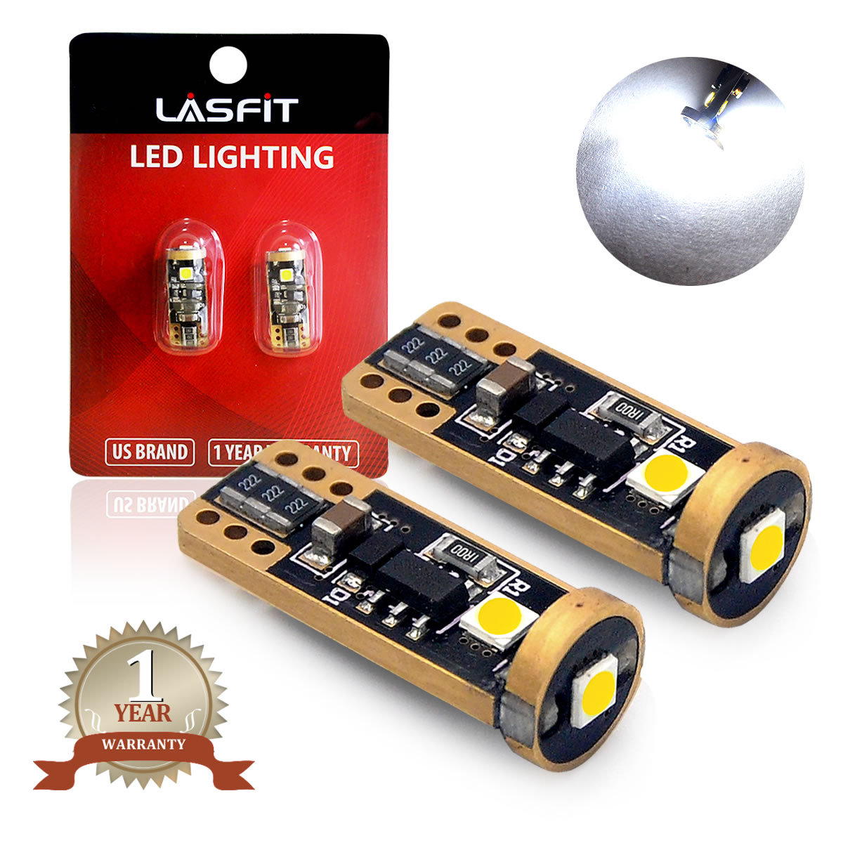 2x LASFIT LED Bulbs Turn Signal Light/License Plate/Back Up/Dome/Map/Trunk/Brake