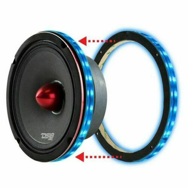 2pcs 8“ Dream Chasing LED Car Speaker Ring Lights Waterproof Horn Lamp w/Remote