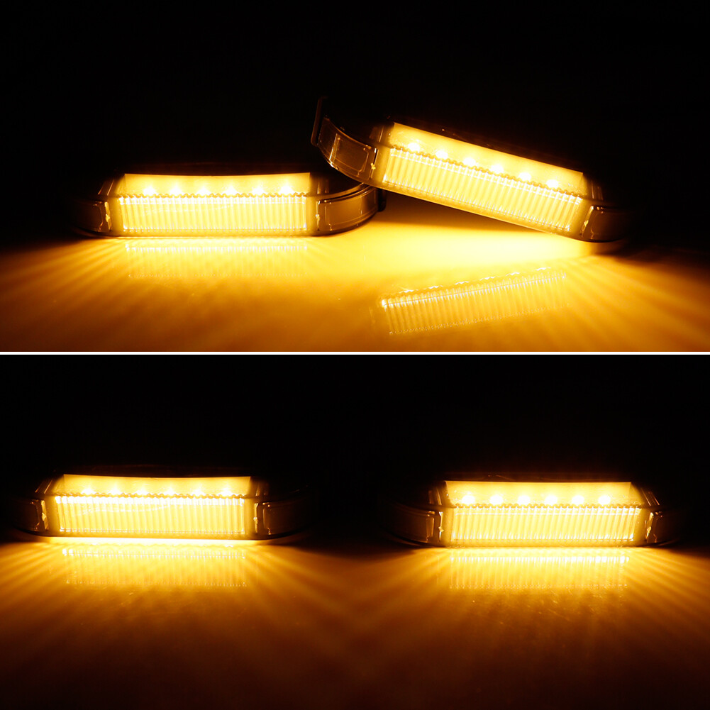 Smoke Lens Amber LED Front Grille Running Lights Kit For 07-14 Toyota FJ Cruiser