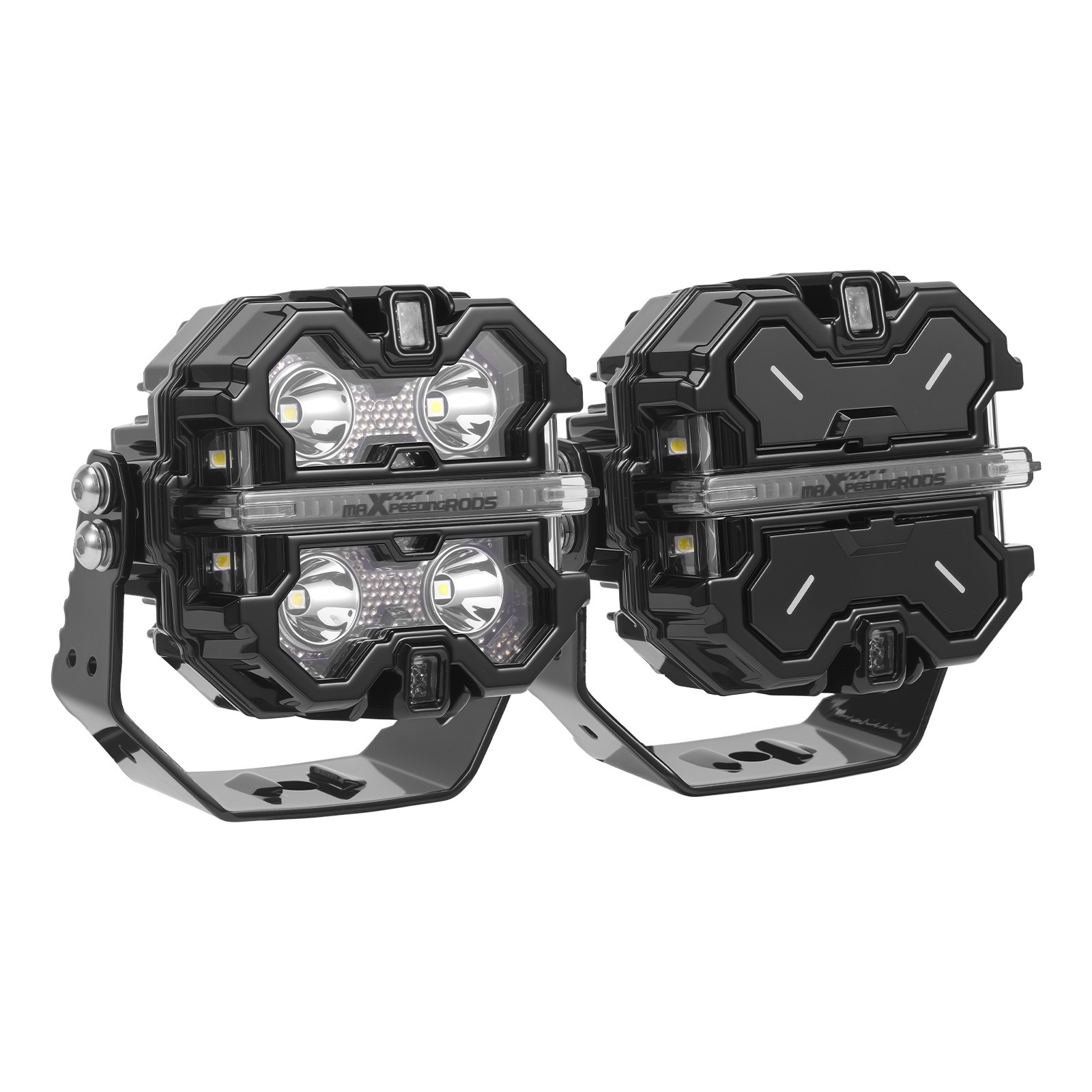 LED Pod Light Pods 3.5″ Spot Beam RGB Background Aluminum Housing Off Road Light