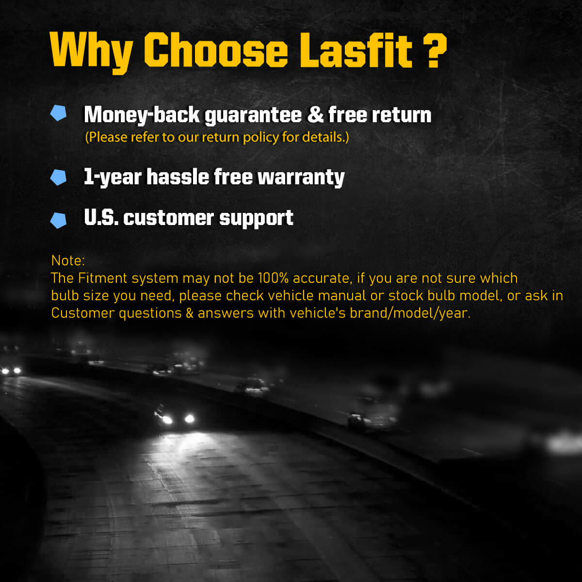 LASFIT H13 9145 Combo Kit LED Headlight Fog Light Bulb for Ford F150 04-14 6000K