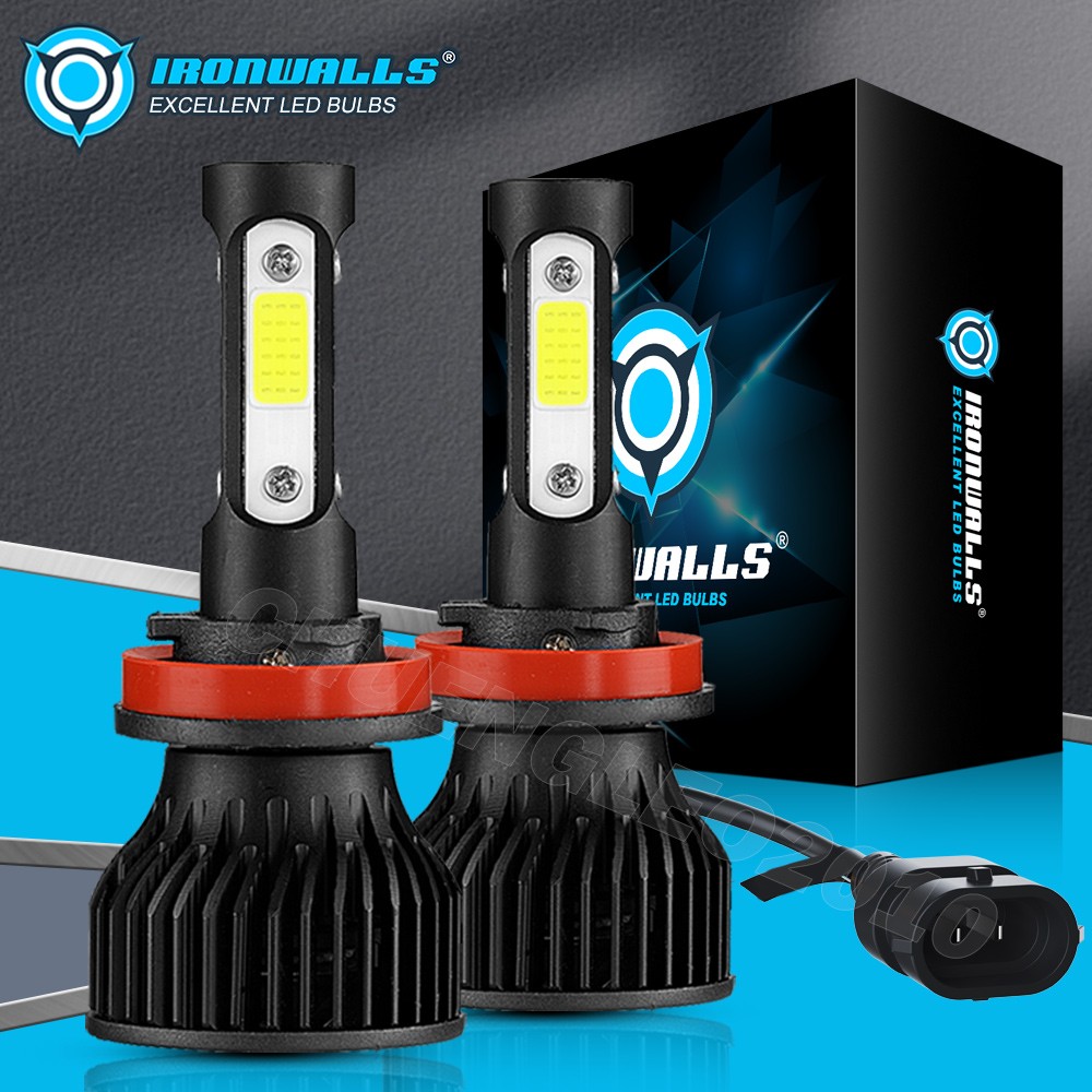 4-sides LED Headlight H9/H11 High H11 Low Beam 6500K White Bulbs 2400W 360000LM