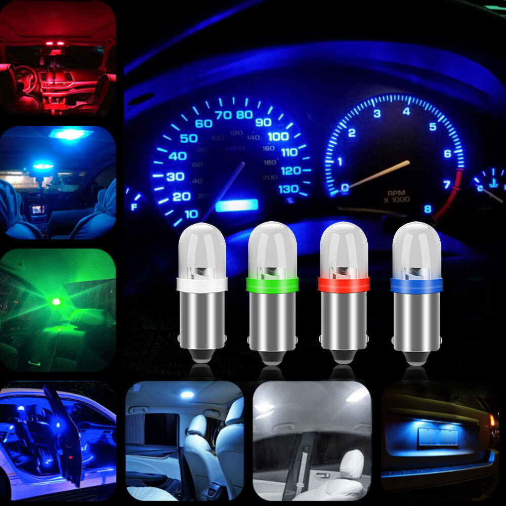 10x BA9S 1815 1816 1445 1895 LED Bulbs Car Interior Instrument Panel Dash Light