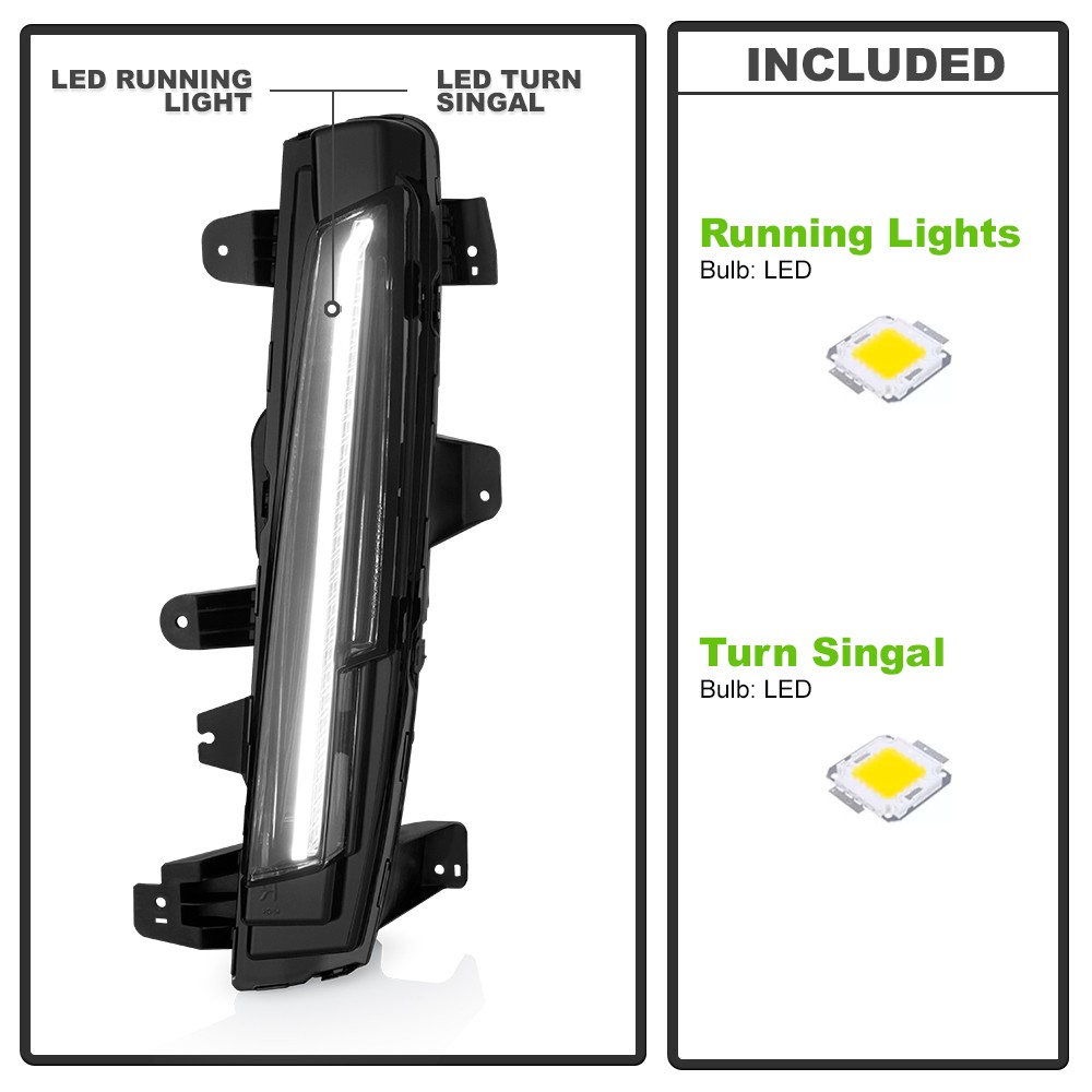 For 2021-2024 Cadillac Escalade LED DRL Daytime Running Light Fog Lamp Driver
