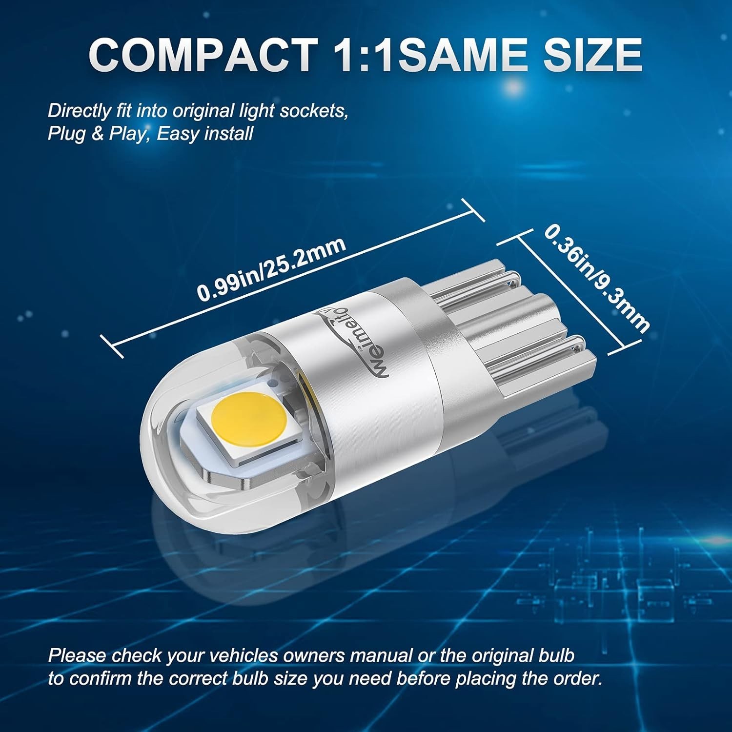 Adjustable 360° 194 LED Light Bulbs – 4pcs, No Hassle Returns – 50000 Hour Life