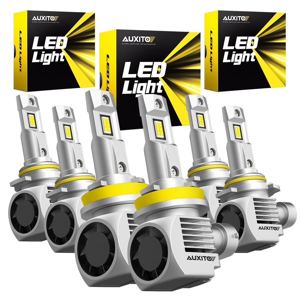9005 9006 H11 LED Combo Headlight Low High Bulb Beam Fog Light Kit White 6000K