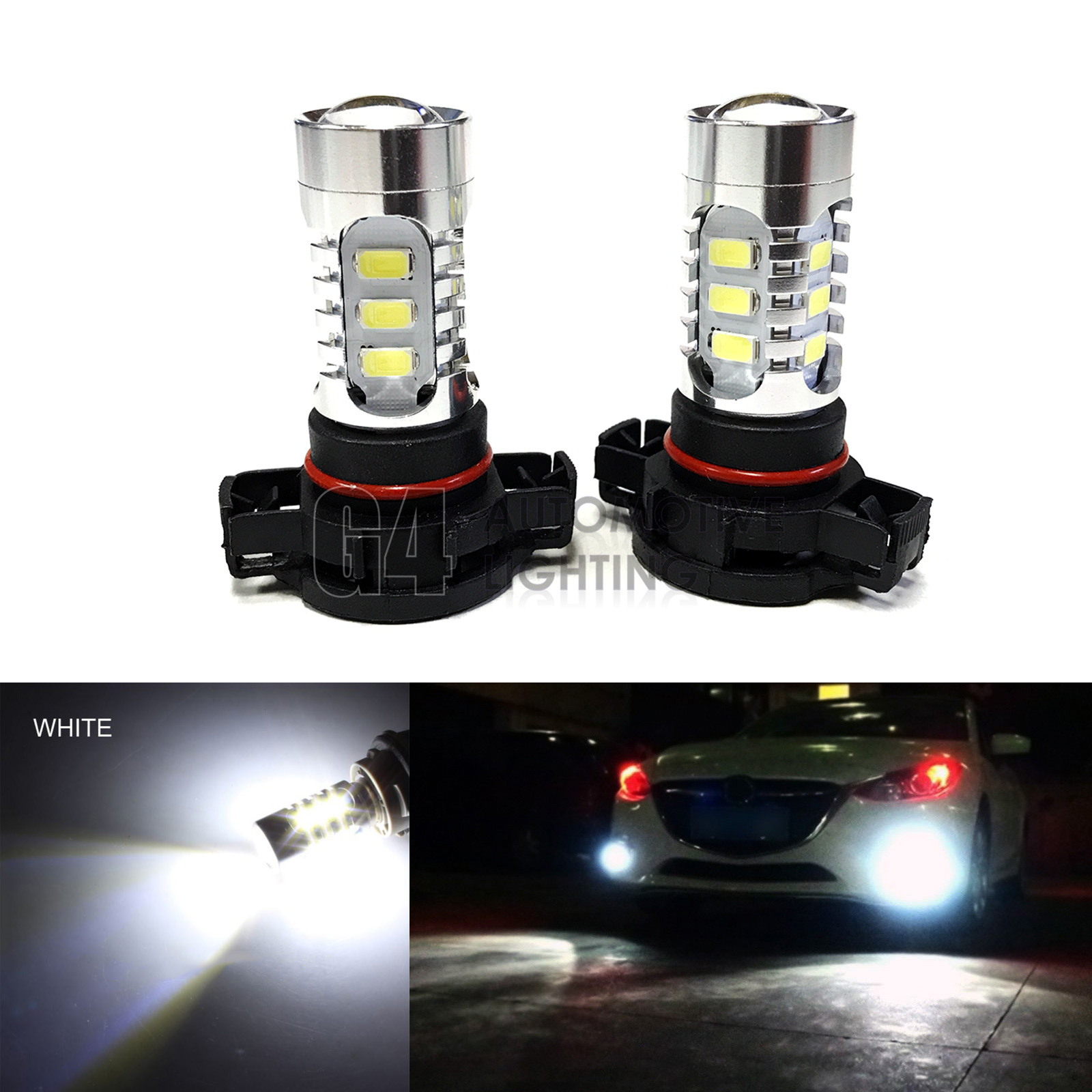 2x H16 5202 LED Bulbs High Power DRL SMD 5730 Fog Light Projector Bulb White